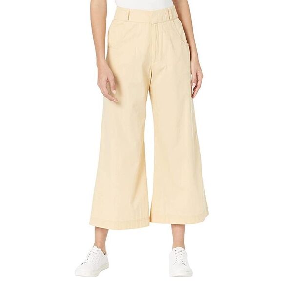 Free People Menorca Cropped Solid Poplin Pants Size 6 - Picture 1 of 3